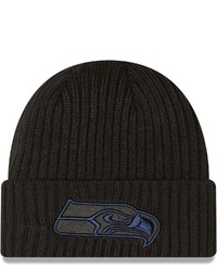 New Era Black Seattle Seahawks Logo Core Classic Cuffed Knit Hat At Nordstrom