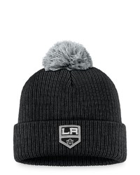 FANATICS Branded Black Los Angeles Kings Team Cuffed Knit Hat With Pom At Nordstrom