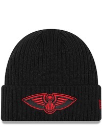New Era New Orleans Pelicans Core Classic Black On Black Cuffed Knit Hat At Nordstrom