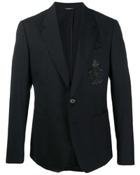 Dolce & Gabbana Beaded Crest Logo Blazer