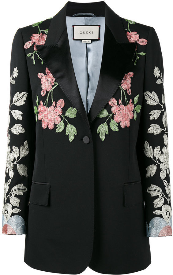 Blazers Gucci - Floral patch cotton blazer - 460477ZIK345769