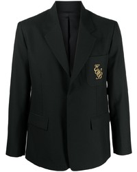 Ernest W. Baker Embroidered Initial Single Breasted Blazer