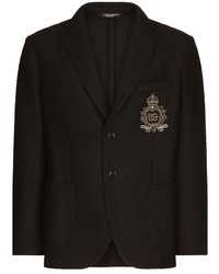 Dolce & Gabbana Embroidered Logo Crest Blazer