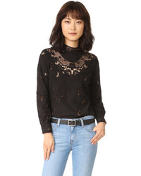 Sea Embroidered Long Sleeve Top