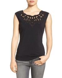 Nic+Zoe Petal Pip Embroidered Top