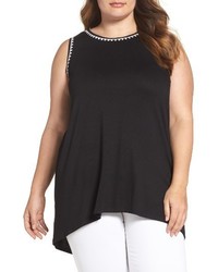 Vince Camuto Plus Size Embroidered Highlow Top