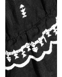 Etoile Isabel Marant Toile Isabel Marant Daniela Embroidered Linen Top Black