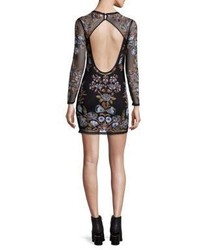 Free People Royal Bodycon Embroidered Mini Dress