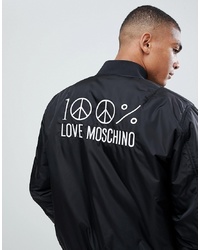 Love Moschino Back Embroidery Bomber Jacket
