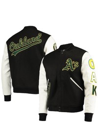 PRO STANDARD Black Oakland Athletics Varsity Logo Full Zip Jacket