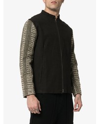 By Walid Cross Stitch Embroidered Contrast Sleeve Shirt Jacket