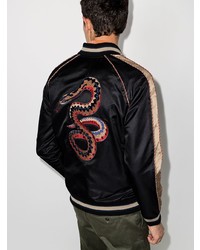 Nudie Jeans Embroidered Zip Front Bomber Jacket