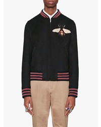 Gucci Felt Jacket With Bee Patch