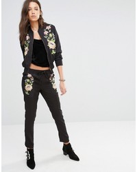 Glamorous Tall Floral Embroidered Bomber