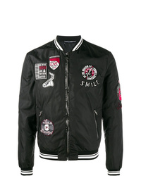Dolce & Gabbana Patch Embellished Bomber Jacket