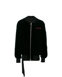 Unravel Project Skull Embroidered Bomber Jacket