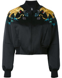 Marcelo Burlon County of Milan Tiger Embroidered Bomber Jacket