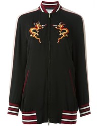 Valentino Dragon Embroidered Bomber Jacket