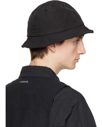 C2h4 Black Curvilinear Bucket Hat