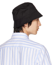 Hugo Black Embroidered Bucket Hat