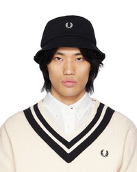 Fred Perry Black Embroidered Bucket Hat
