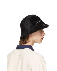Saintwoods Black Fuzzy Bucket Hat