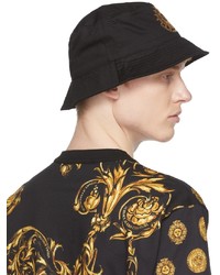 VERSACE JEANS COUTURE Black Gold Garland Sun Bucket Hat