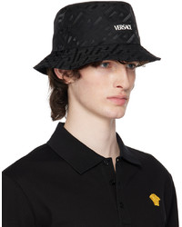 Versace Black La Greca Bucket Hat
