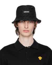 Versace Black La Greca Bucket Hat