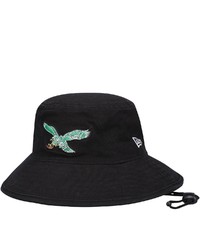 New Era Black Philadelphia Eagles Logo Bucket Hat