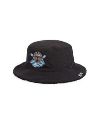 Blood Brother Embroidered Reversible Bucket Hat In Deep Black At Nordstrom