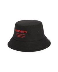Burberry Horseferry Embroidered Bucket Hat In Black At Nordstrom