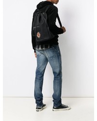 Saint Laurent One Shoulder Embroidered Backpack