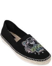 Kenzo Tiger Embroidered Canvas Espadrilles
