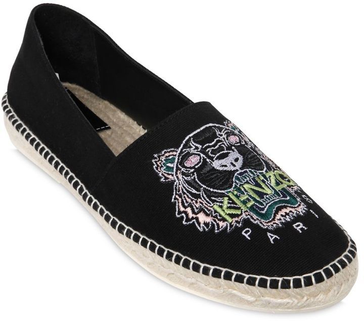 kenzo tiger espadrilles black