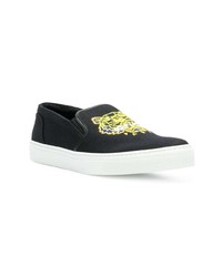 Kenzo Tiger Embroidered Slip On Sneakers