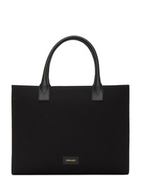 Versace Black Cabas Gv Signature Tote Bag