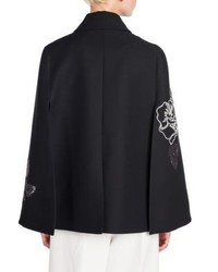 Fendi Sequin Embroidered Wool Silk Cape Jacket