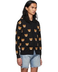 Moschino Black Allover Teddy Cardigan