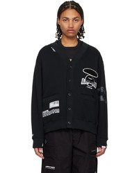 AAPE BY A BATHING APE Black Embroidered Cardigan