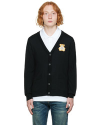 Moschino Black Embroidered Patch Cardigan