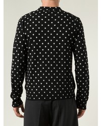 Comme Des Garcons Play Comme Des Garons Play Embroidered Heart Polka Dot Cardigan