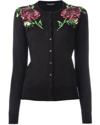 Dolce & Gabbana Rose Sequinned Embroidered Cardigan