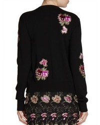 Givenchy Embroidered Crewneck Cardigan