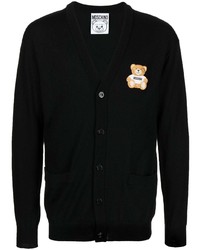 Moschino Embroidered Logo Virgin Wool Cardigan