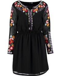 Boohoo Boutique Anya Embroidered Smock Dress