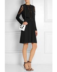 ALICE by Temperley Dawn Embroidered Tulle Paneled Crepe Dress