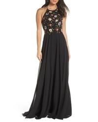 Jenny Yoo Sophie Embroidered Luxe Chiffon Gown