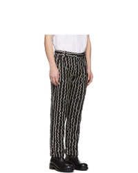 Charles Jeffrey Loverboy Black Woven Squiggle Trousers