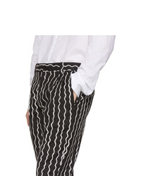 Charles Jeffrey Loverboy Black Woven Squiggle Trousers